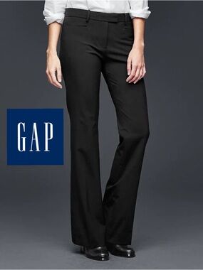 🖤 GAP Modern Boot Stretch Pants Black Size 6R | Work Office Career Classic
